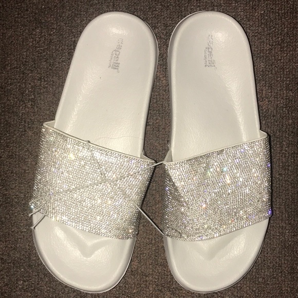 sparkly slides for women